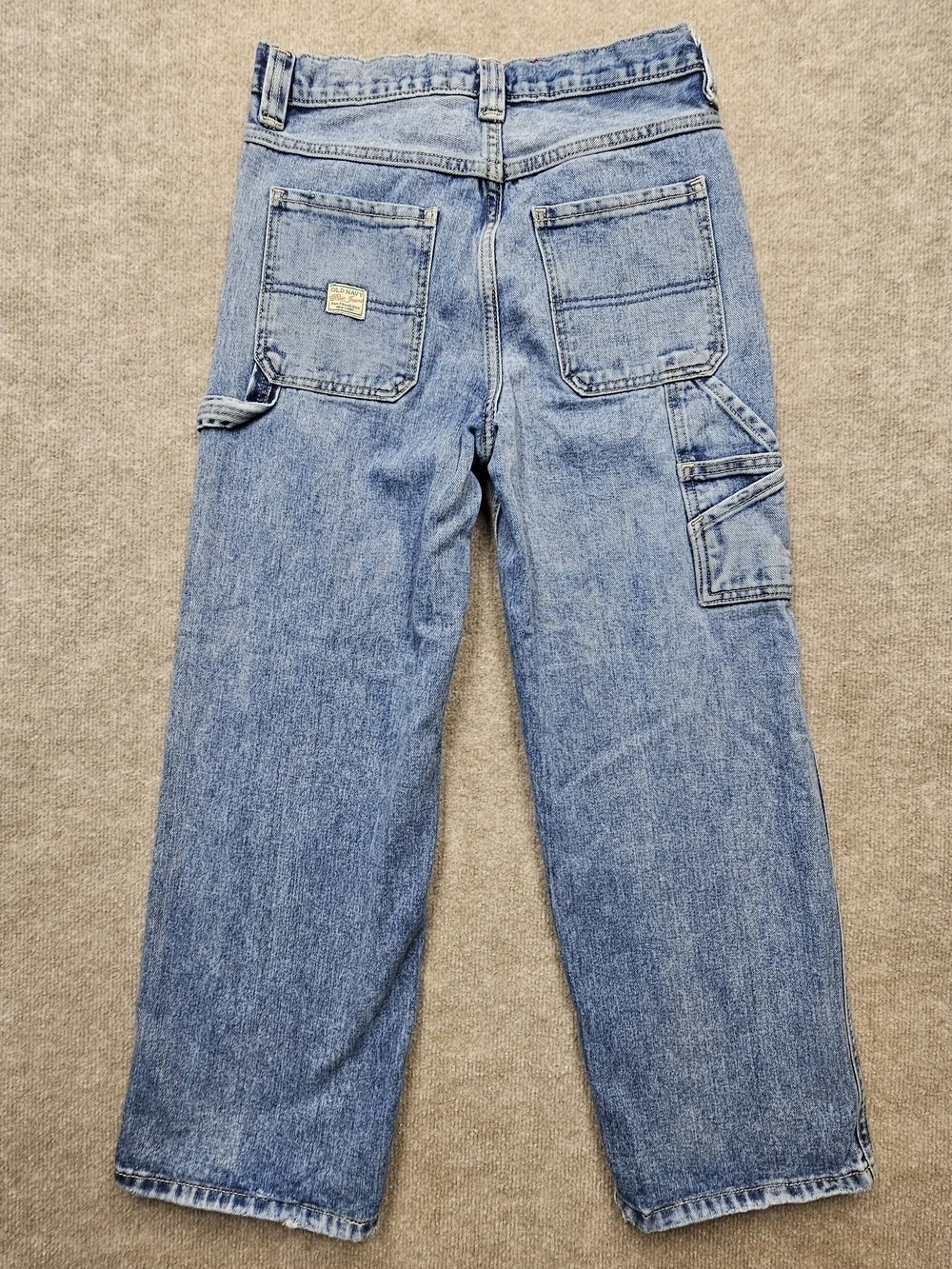 Vintage Old Navy Painter Carpenter Jeans Boys 14 Adjustable Waist Denim 90s